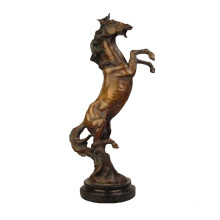 Животных Бронзовая Скульптура Украшения Лошадь Латунь Статуя Т-368